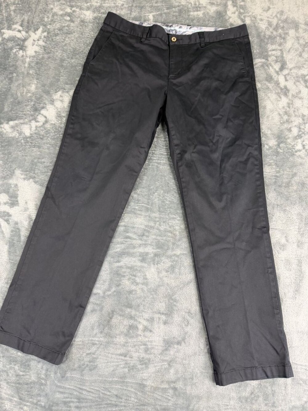 Tommy Bahama Mens Flat Front Blue Chino Pants 36x30  EUC